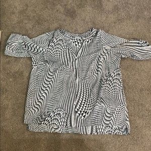 We have this place and white pattern in a size